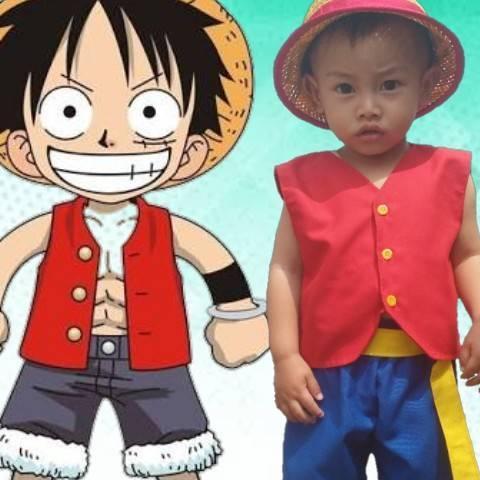 Kostum Luffy One Piece/One Piece/Kostum Anak
