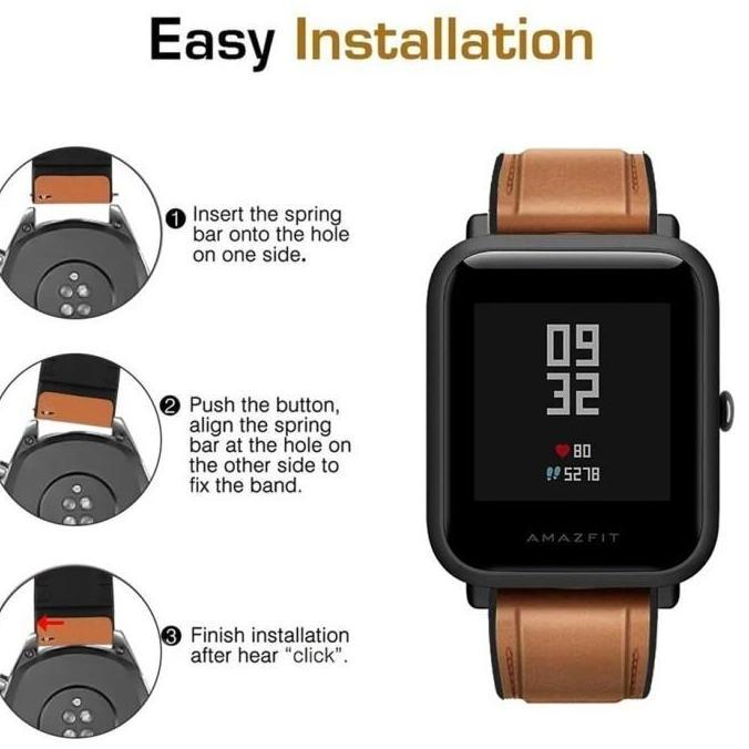 STRAP XIAOMI MI WATCH S1 SMART WATCH LEATHER SILICONE TALI JAM 22MM