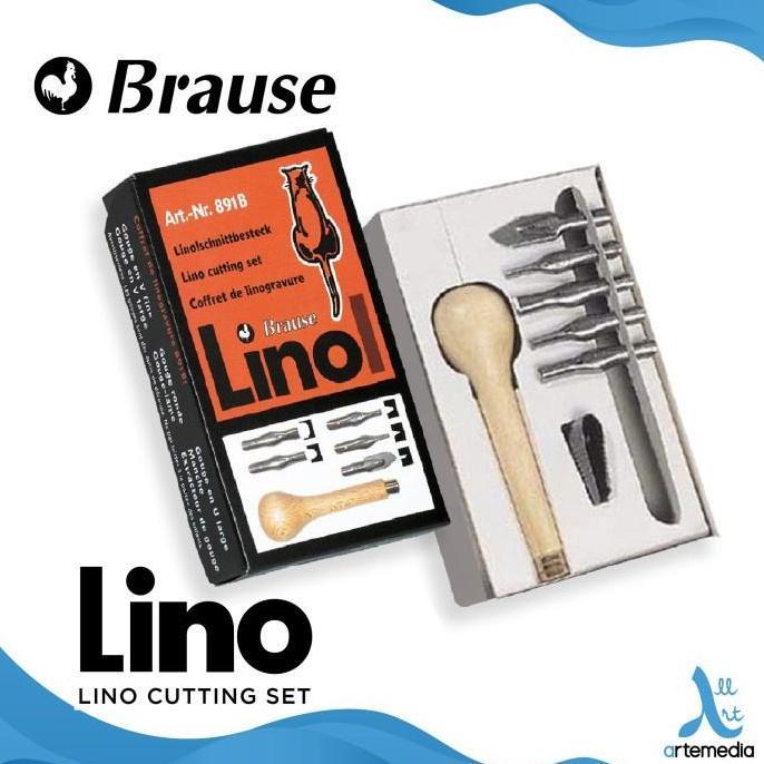 Brause Lino Cutting Craft Set Professional Linoleum Carving & Printing Kit (Made in Germany) | Set A