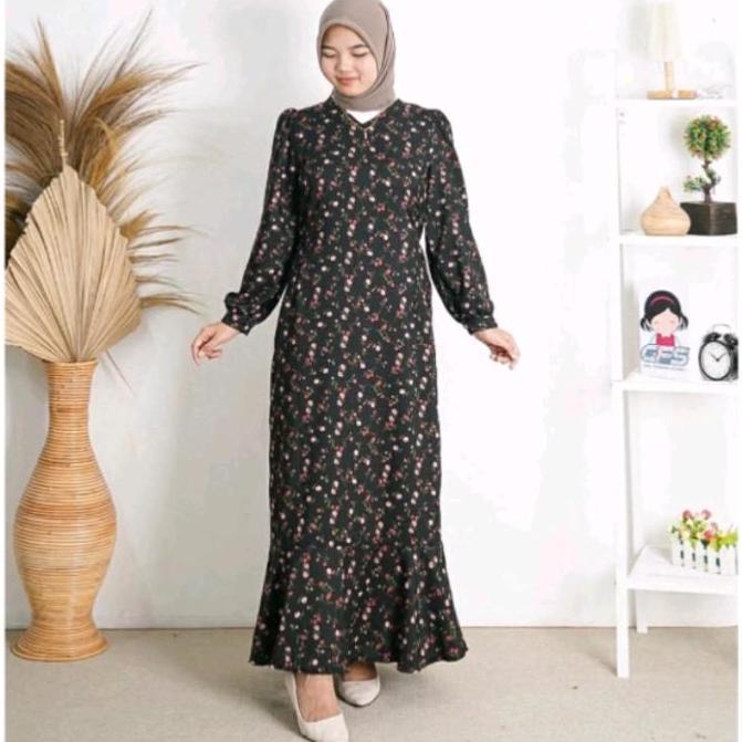 BELANJA SEKARANG DRESS MAXI ANDARA LENGAN PANJANG BUNGA GAMIS KONDANGAN KEKINIAN BELANJA SEKARANG