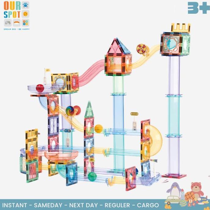 Magnetic Marble Run Paradise - KEBO - mainan magnet edukasi