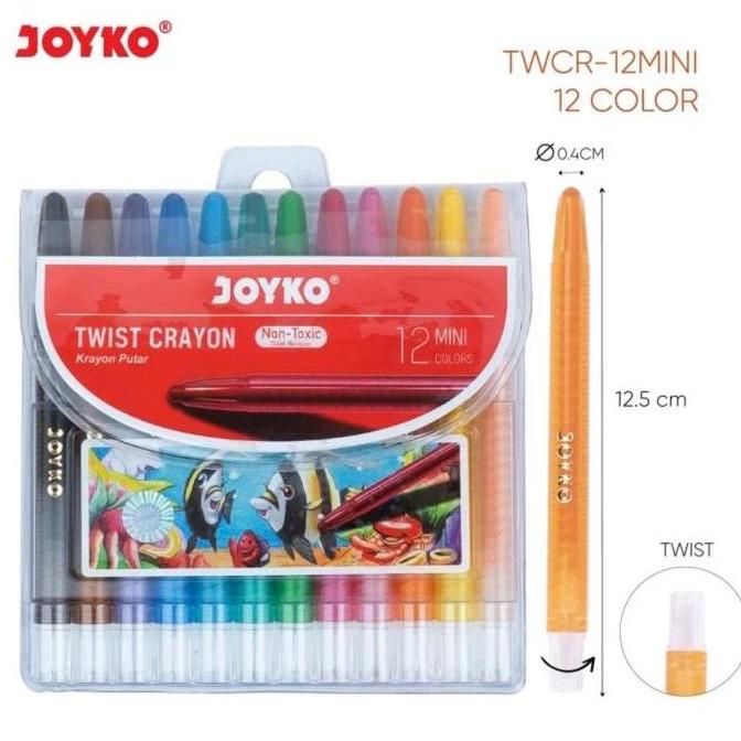 Lansungkirim- Joyko Crayon Putar Alat Mewarnai Crayon Putar Murah Hightune  Spidol