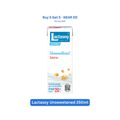 [Cuci Gudang] Buy 5 Get 5 Lactasoy Unsweetened 250ml - Near ED