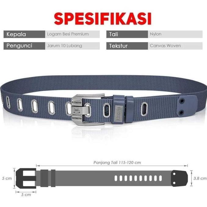 Spuntino- Sabuk Cowok Keren Tactical Nylon Canvas Ikat Pinggang Pria Quickly Unlock - Gesper Pinggan