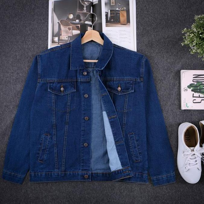 TRIONOWAN  - CUCI GUDANGJAKET JEANS POLOS PRIA-JEANS DENIM-JEANS COWOK-JAKET JEANS GAMBAR-JAKET LEVI