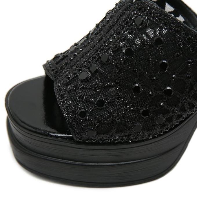 Bozka Sandal Wanita Wedges Mewah Elanor 10Cm Heels