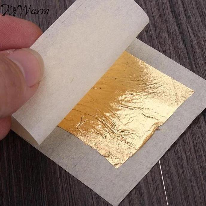 Jjd- Edible Gold Sheet 4.33X4.33 Cm - Lembaran Emas Dapat Dimakan 4K