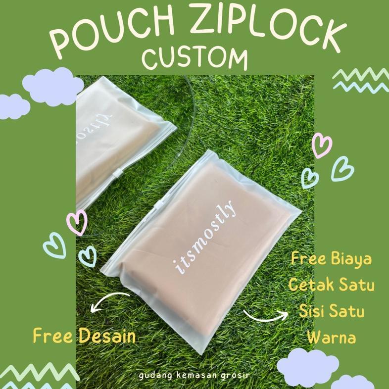 MAHMUD POUCH HIJAB/ZIPLOCK CUSTOM LOGO/ZIPPER BAG/KEMASAN HIJAB/POUCH CUSTOM HEMAT