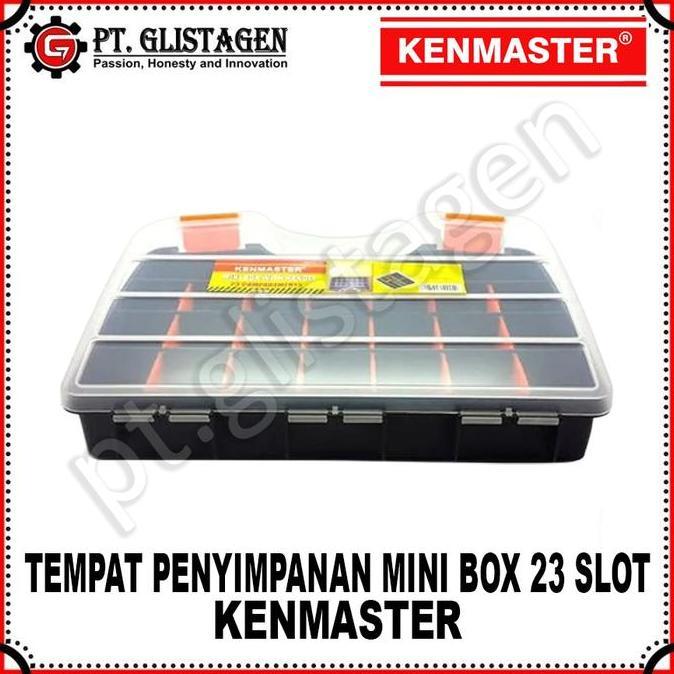 Salva- Kenmaster Mk 23 Slot Mini Box 23 Slot Mini Tool Box Plastik Toolbox With Handle Koper Rak Kom