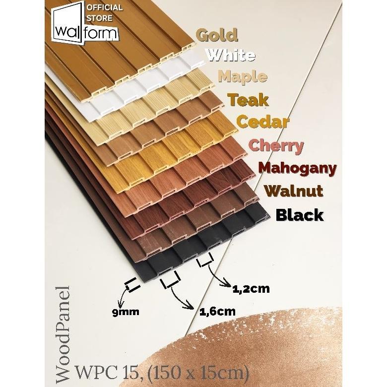 WALLFORM - Wpc Wood Panel 3D Wallpanel Wall Panel PVC kayu bukan wallpaper sticker foam conwood Term