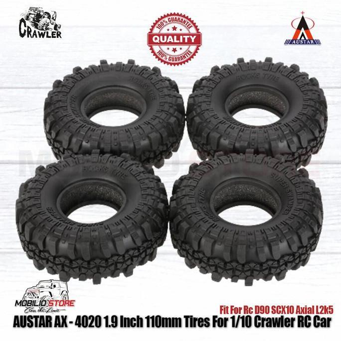 Ban Austar AX-4020 Tires 1.9" 4 Pcs for 1/10 RC Crawler Car Adventure