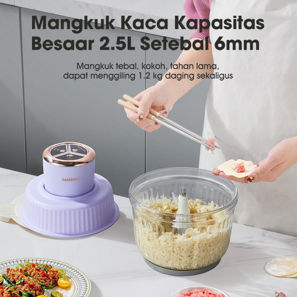 BEST DEALS SAMONO Food Chopper 2.5L Multifungsi chopper bumbu dan daging chopper kaca chopper low wa