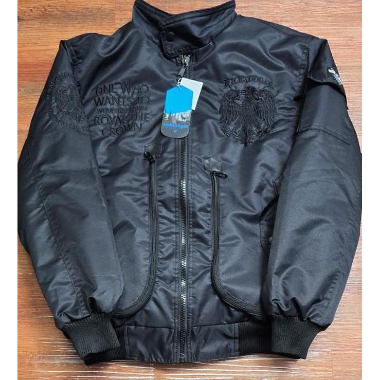 Uomo- Kicksoogar Jaket Falcon Jaket Motor Pria Wanita Hitam