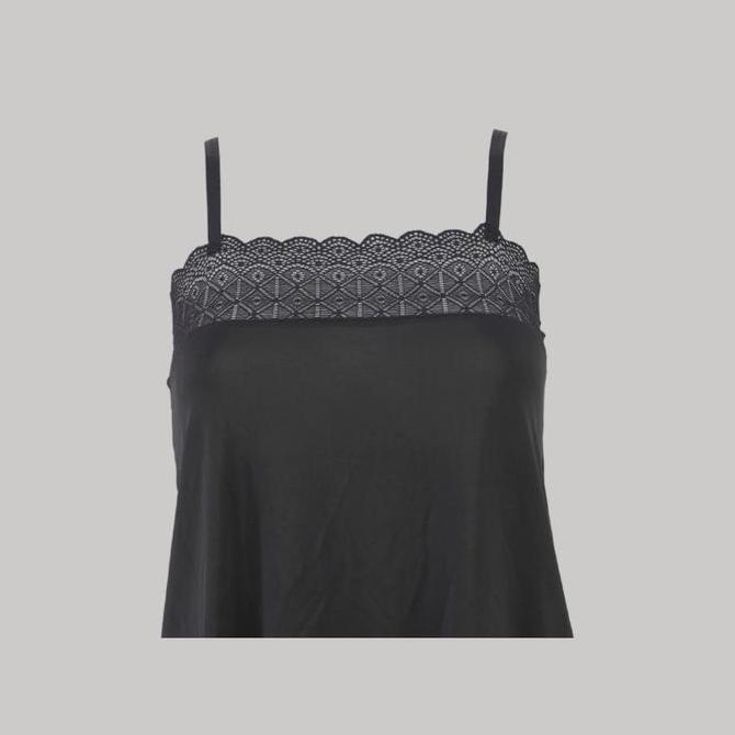 Baju Tidur Wanita Model Lingerie Set St Yves Tanpa Busa Mix Lace Pakaian Dalam Underwear Sy1173Blk