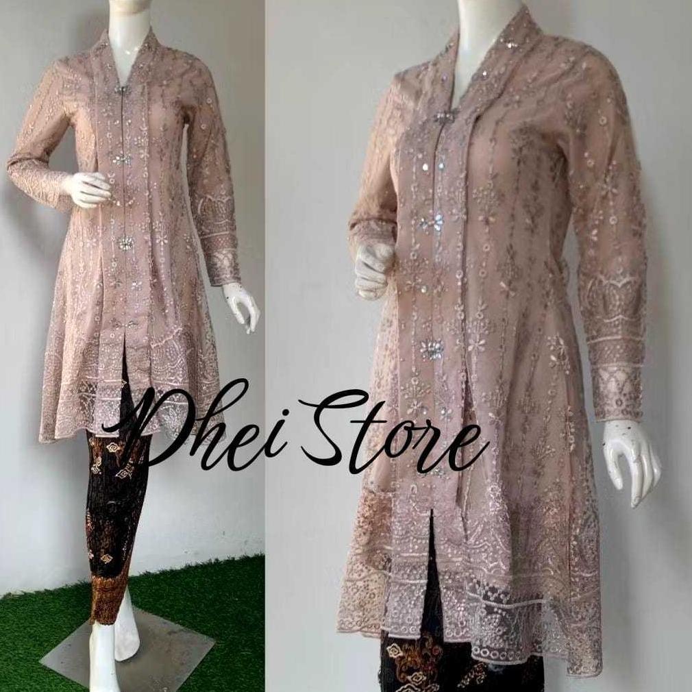 Promo  Kebaya Kartini  / Dress Kebaya Modern Elegan Bordir Payet / Kebaya Wisuda Tille Etnik Non Gli