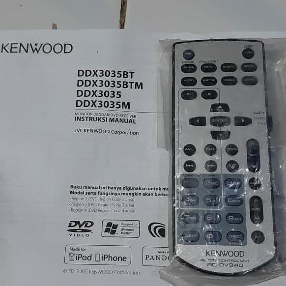 REMOTE REMOT UNIT KENWOOD DDX3035 TC-D340 ORIGINAL ASLI