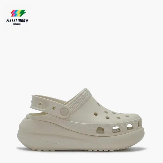 Sepatu Sandal Pria Sandal Crocs Classic Crush Clog - Bone 100% Original