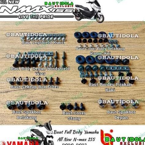 BAUT FULL SET BODY YAMAHA ALL NEW NMAX ORIGINAL - BAUT WINDSHIELD BEST QUALITY