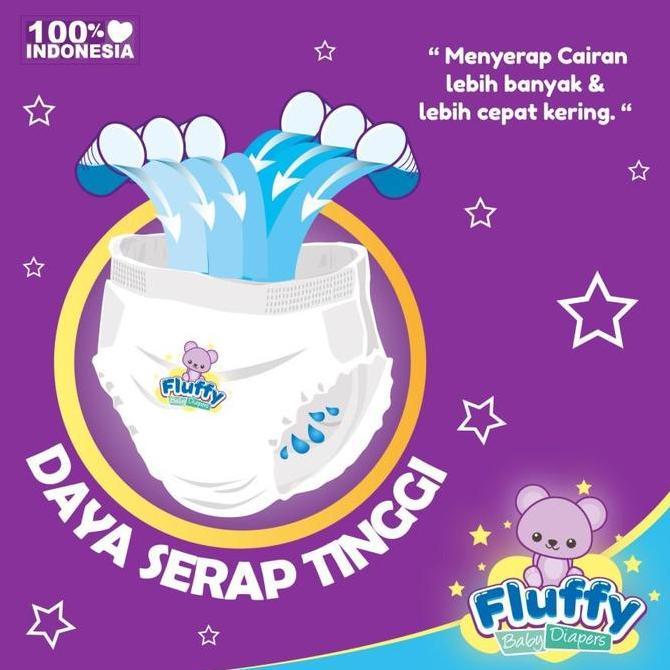Yongkivons - 1 Karton / 6 Ball Fluffy Pants Popok Bayi S40 I M30 I L26 I Xl26 - Daya Serap Tinggi