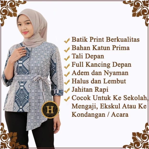Murah  Baju Batik Anak Modern Atasan Batik Blouse Batik Anak Perempuan Cewek Sd Smp Sma Remaja 12-15