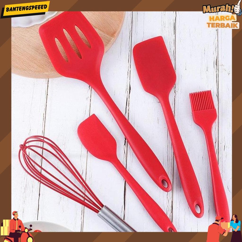 Spatula Set 5 In 1/Sotil Silikon Set Murah Meriah
