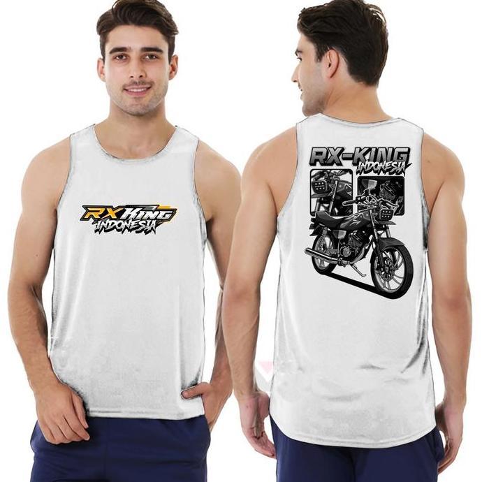 DN2 - Kaos SINGLET Distro Pria Keren sablon RX KING /Singlet Kaos Distro motif baru  / Baju Kaos Dis