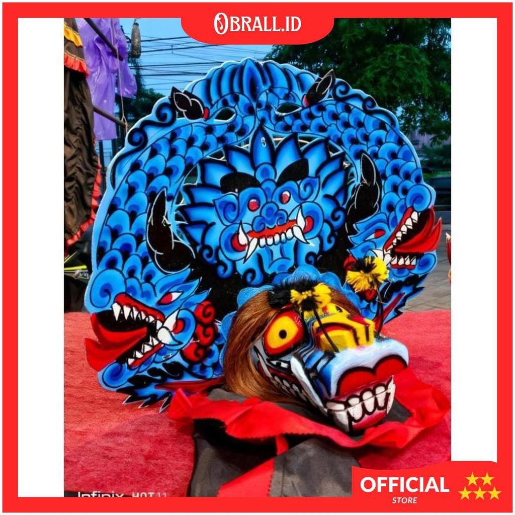 Barongan Ngamuk Kayu Anak Caplokan | Perlengkapan Reog Jaranan Anak2 ZX