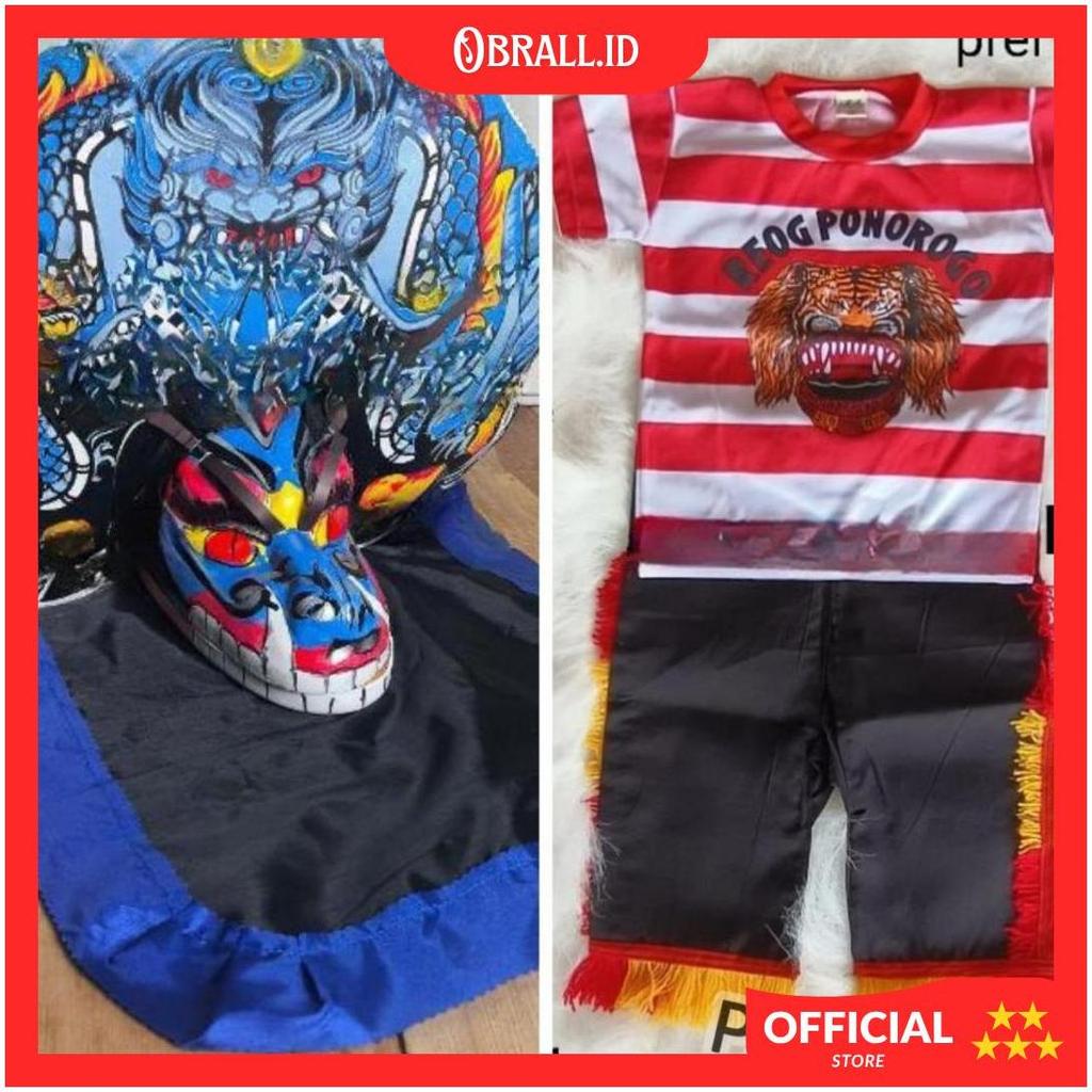 Paket Barongan Anak Lengkap Stelan Reog Ponorogo Anak Caplokan Mainan Tradisional ZX