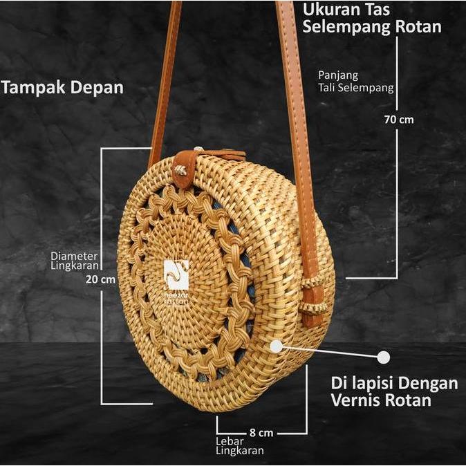 Tas Selempang Wanita Rotan
