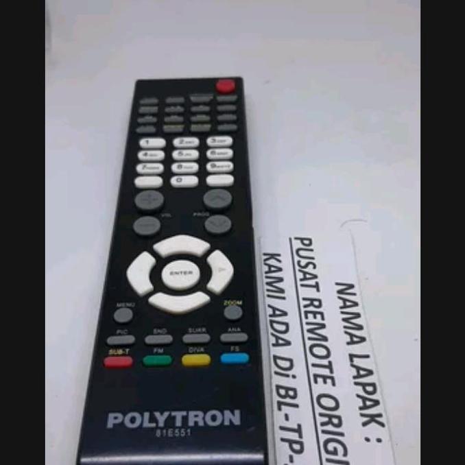 REMOTE REMOT TV POLYTRON LED LCD SERI TV PLM ORIGINAL ASLI