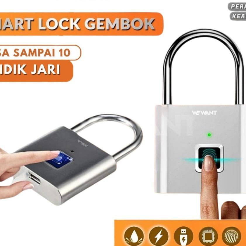 Wewant Gembok Fingerprint Kunci Koper Pagar Pintu Anti Maling