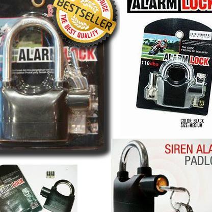Gembok Alarm / Lock Elektrik / Kunci Anti Maling / Besar