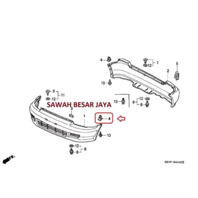READY GROMMET GROMET KLIP CLIP KANCING BUMPER BEMPER DEPAN CIVIC FERIO