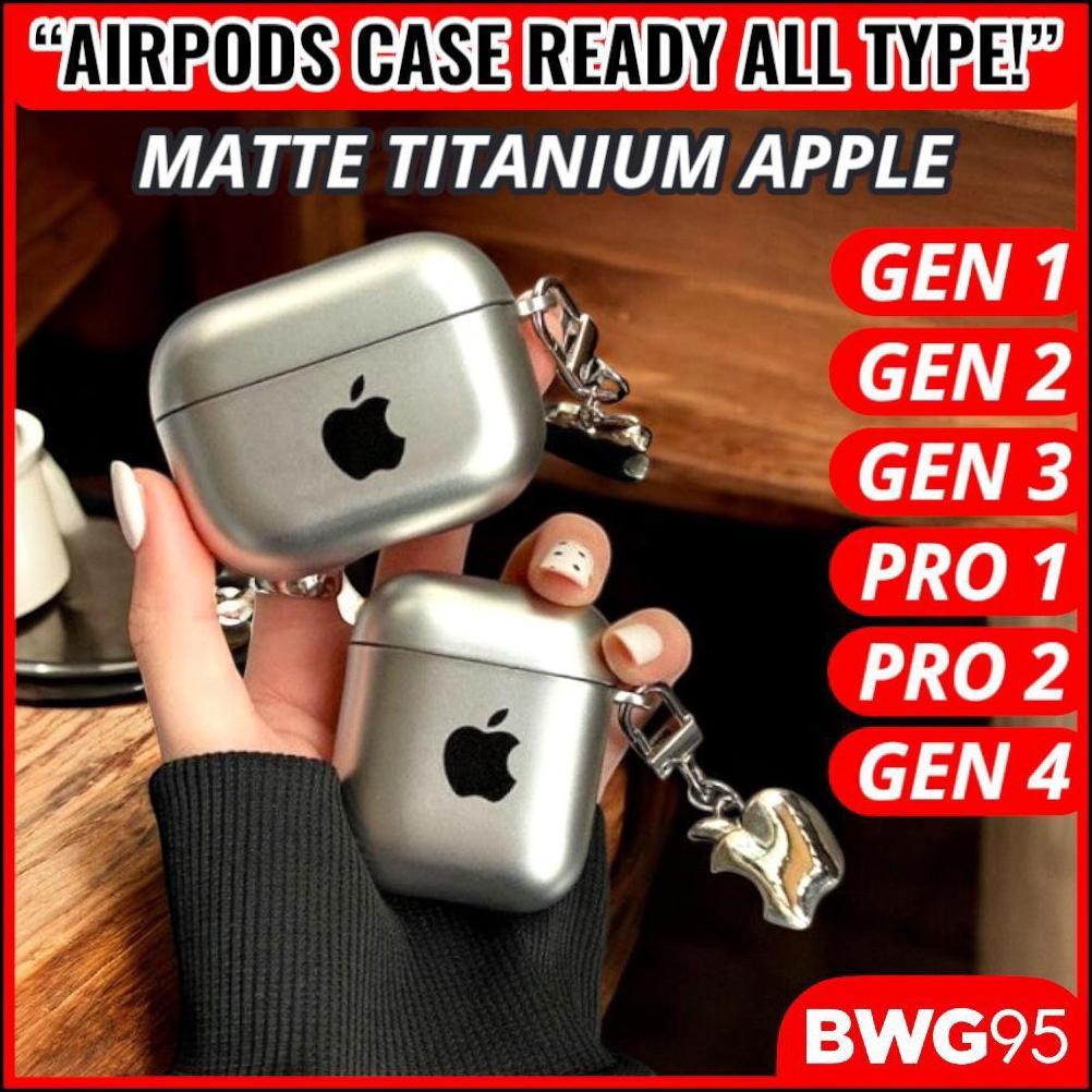 Airpods Case Apple / Airpods Pro Case Apple / Airpods Pro 2 Case Apple Silver Metal Matte / Airpods 