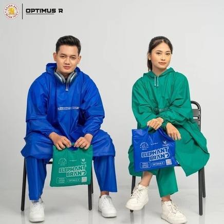 Jas Hujan Optimus / Jas Hujan Ponco Lengan+Celana Optimus / Jas Hujan Merek Elephant Brand Murah