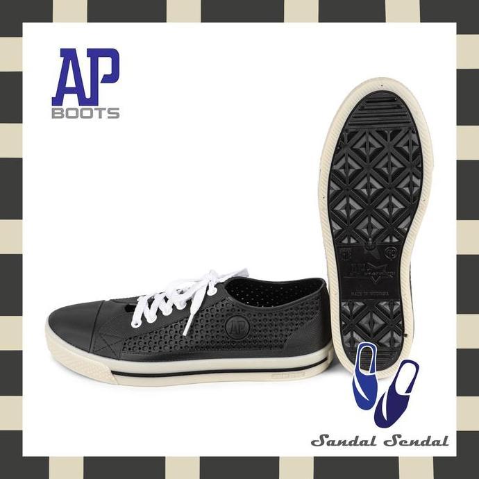 Sepatu Pria Sepatu Ap Star Hitam Putih - Sepatu Kets By Ap Boots Casual Shoes Sneakers Pria