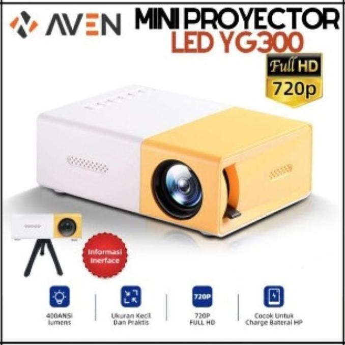 TIRNO_STORE - AVEN PROYEKTOR MINI YG300 PEMBESAR LAYAR PORTABLE PROJECTOR TV BIOSKOP