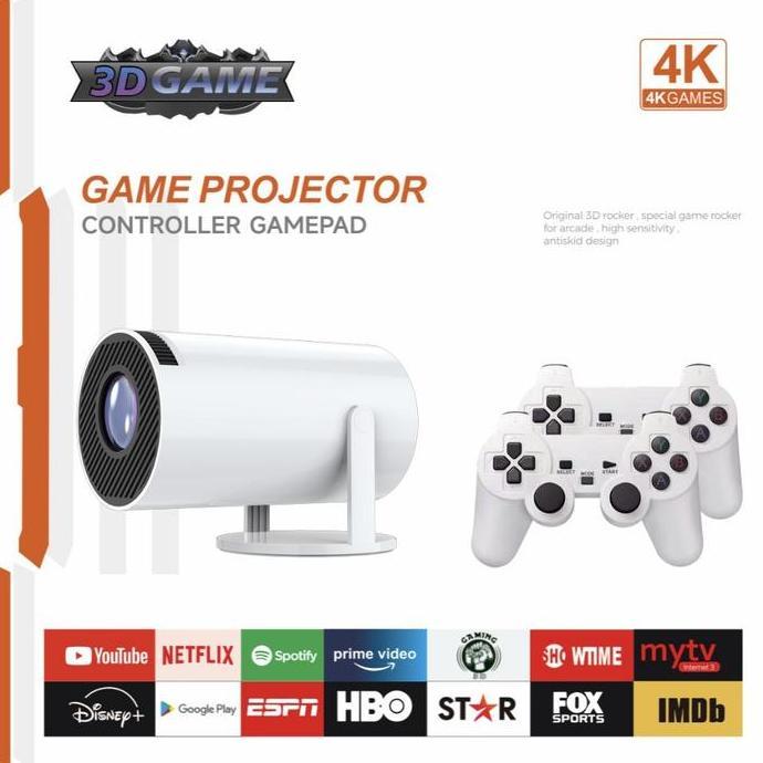 TIRNO_STORE - PROYEKTOR ANDROID TV GAMEPAD PROYEKTOR SMART PROJECTOR 4K MIRROR ANDROID PLUS GAMEPAD