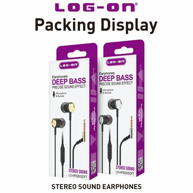 NEW PROMO HEADSET - HANDSFREE - HF LOG ON HF620 DEEP BASS LO HF-620 MEGABASS