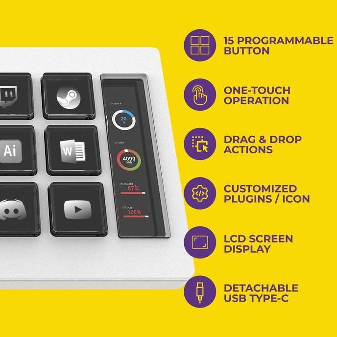 Sades Ryunix XD100 Stream Deck Control Pad