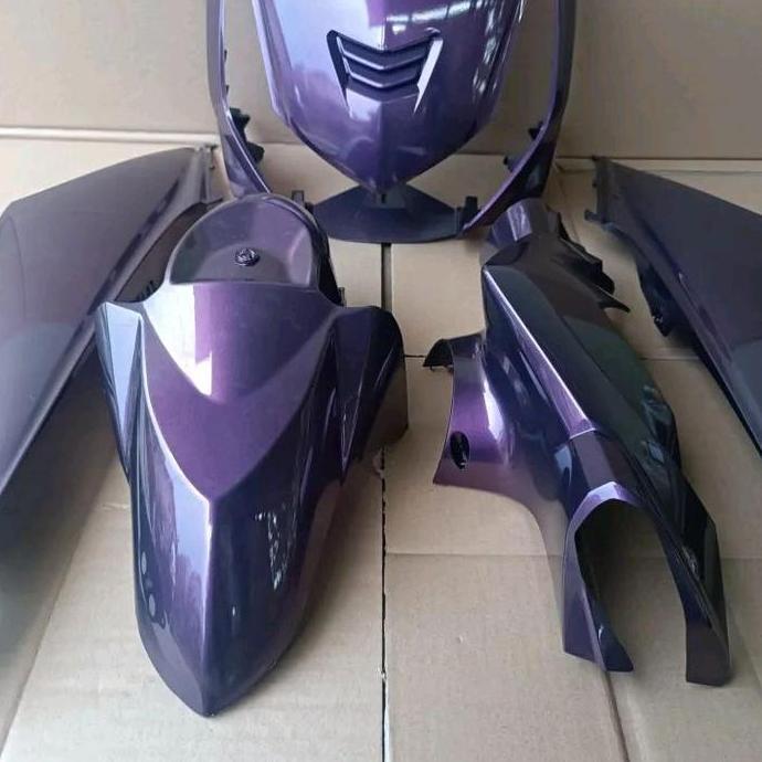 FULL BODY HALUS HONDA BEAT KARBU 20-2009 WARNA UNGU / COVER FULL BODY HALUS HONDA BEAT KARBU