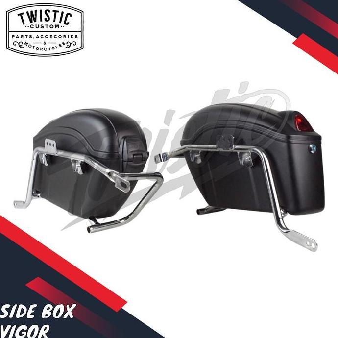 Side Box Side Bag Boks Tas Samping Pannier Bracket Rack Tas Vor Touring Edition Motor Harley Sportst