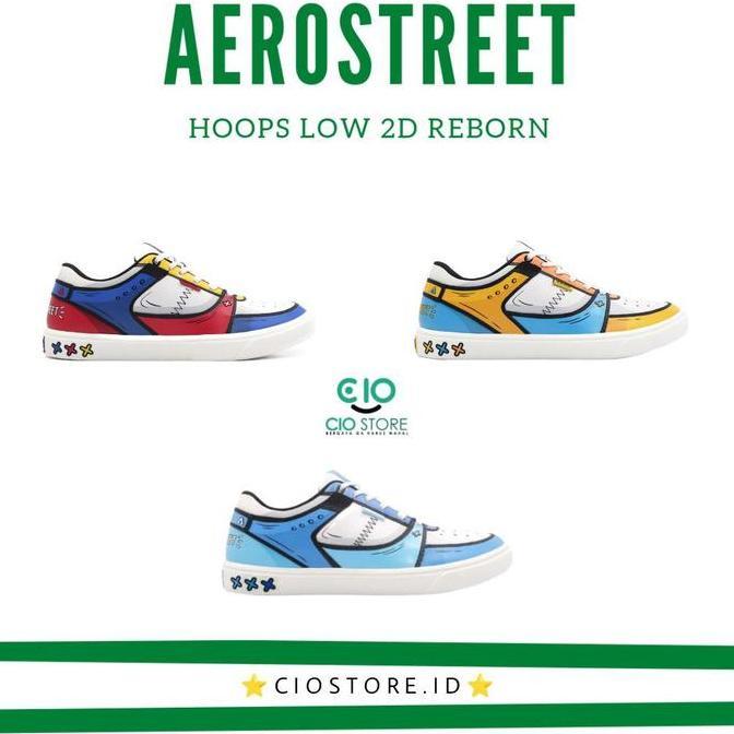 Sepatu Sneakers Aerostreet Hoops 2D Low Series Original