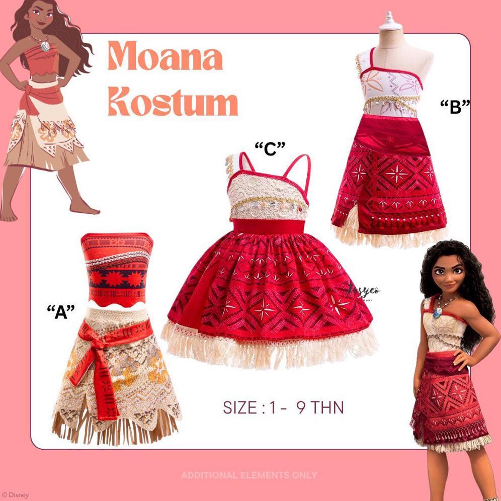 Moana Kostum Karakter Set / Setelan Anak Karakter Moana