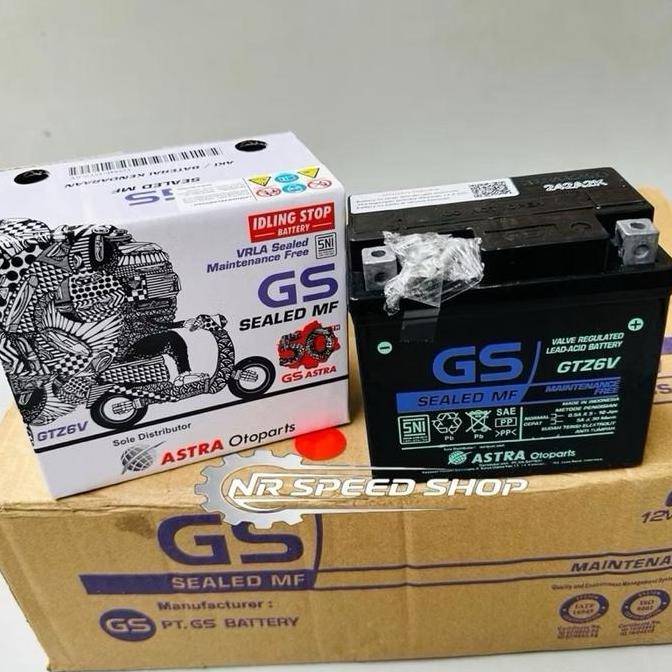 Aki Motor GS GTZ6V Accu Kering Kawasaki KLX 150 KLX D-Tracker GTZ6V
