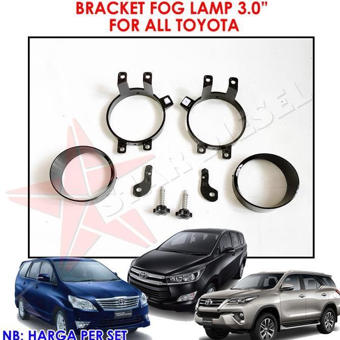 KAKI BRACKET BILED FOGLAMP TOYOTA INNOVA REBORN FORTUNER VRZ 3 INCH
