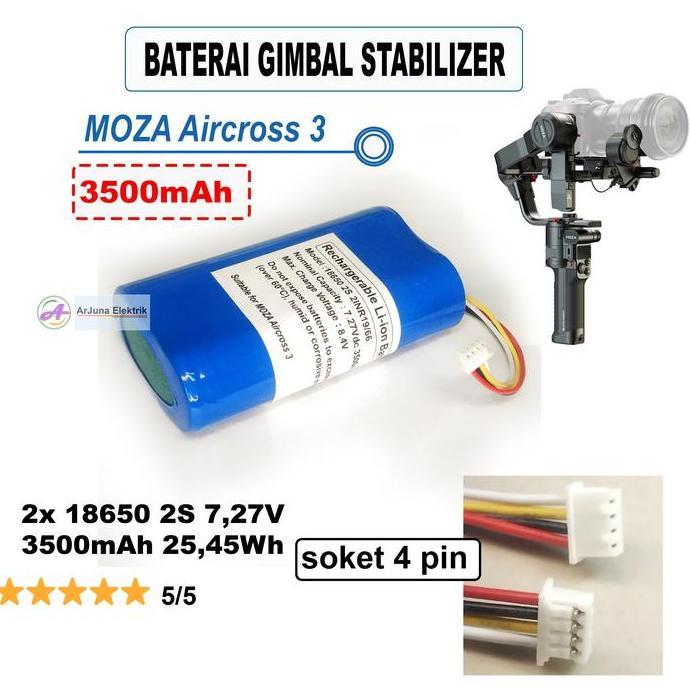 HARGA DISC - Baterai Custom For Gimbal Stabilizer Moza Aircross 3 GARANSI Diskon