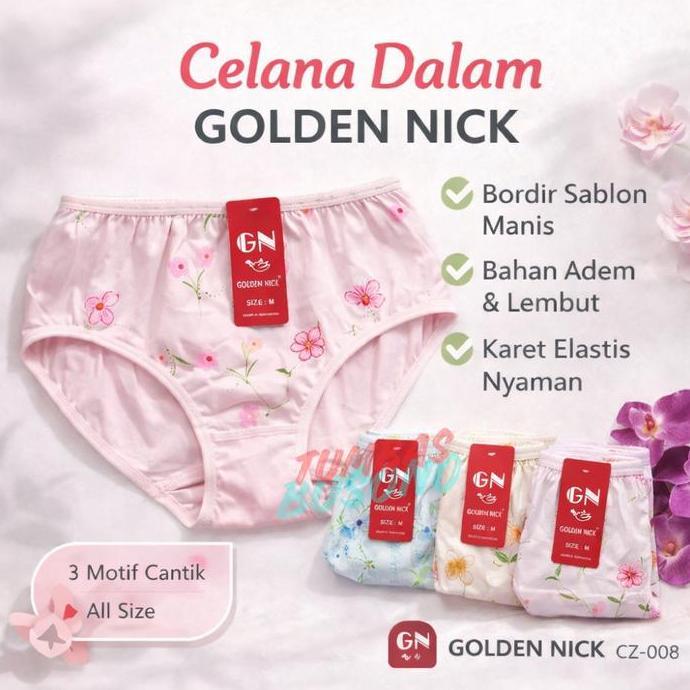 [ 6PCS ] Celana Dalam Sablon Golden Nick Sablon 937S | Golden Nick Wanita cawet dewasa cd perempuan 