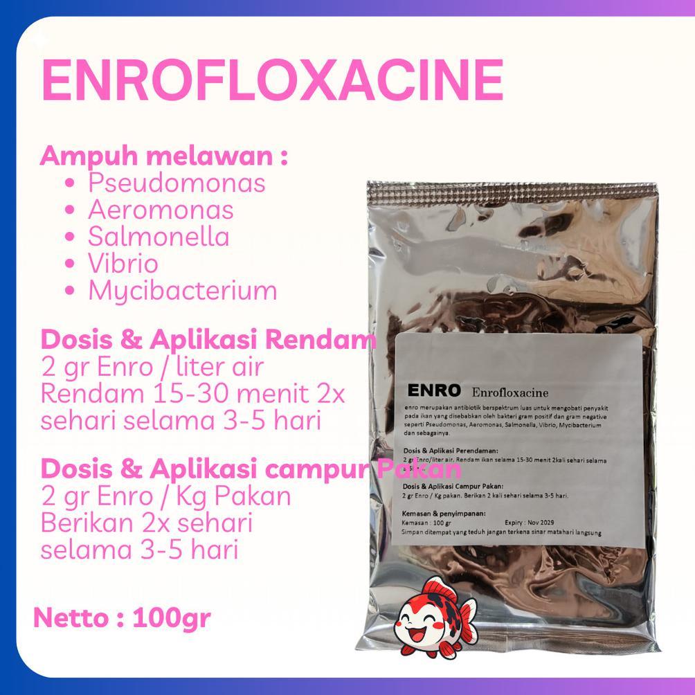 Terlaris Antibiotik Ikan Enro Enrofloxacine 100Gr