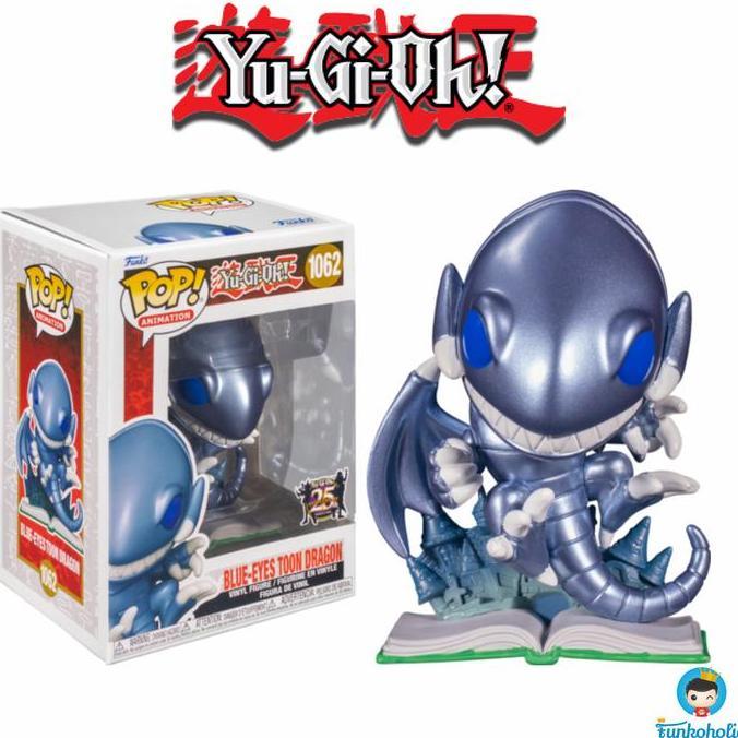 HOT SALE FUNKO POP ANIMATION YU-GI-OH 25TH - BLUE-EYES TOON DRAGON #1062 TERMURAH